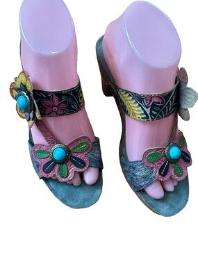L'Artiste by Spring Step Bari Slide Leather Sandal size 39 or 8.5 US